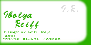 ibolya reiff business card